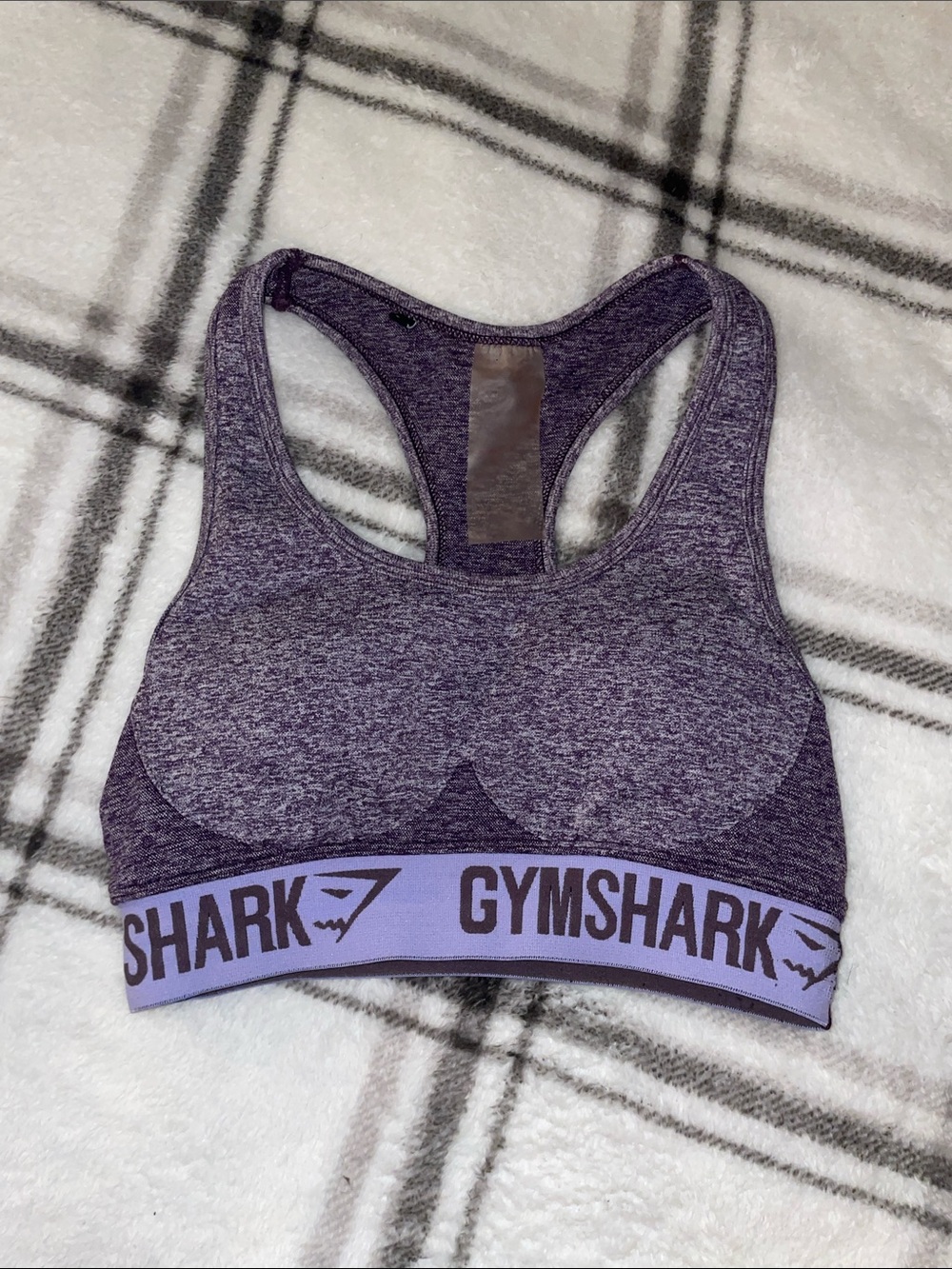 Gymshark Heather Purple Racerback Seamless Sports Bra